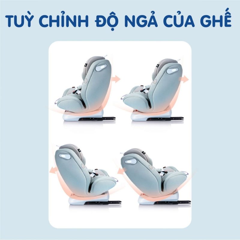 Ghế ngồi ô tô Doux có thể điều chỉnh được độ ngả lưng