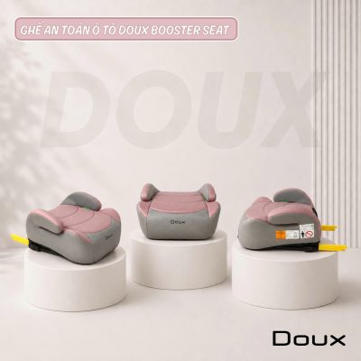 Đệm nâng an toàn ô tô Doux Booster Seat DX-1343 màu hồng