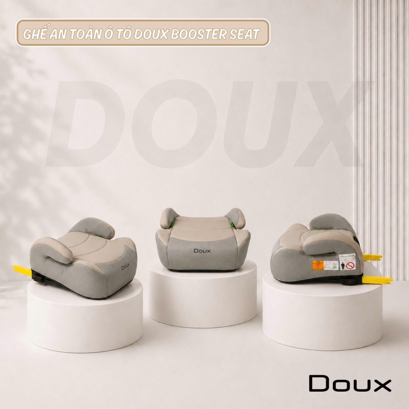 Đệm nâng an toàn ô tô Doux Booster Seat DX-1343 màu be